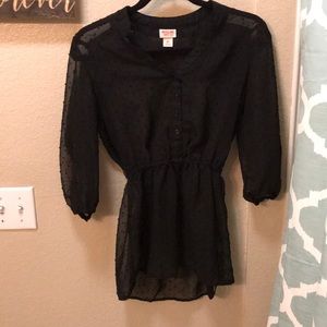 Black sheer blouse